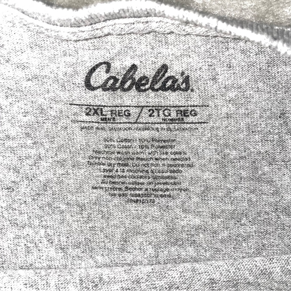 Cabela’s Gray Graphic Tees 2XL Duo Pack Fish Graphic Shirt Deer Outdoor - Picture 6 of 15